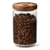 Kaffeebohnen Glas Behälter mit Bambusdeckel
