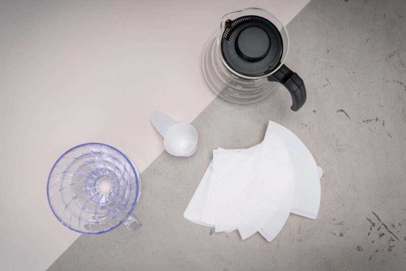 Handfilter Kaffee Set für Einsteiger von oben