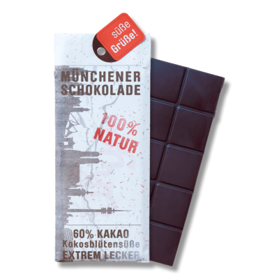 Münchner Schokolade mit 60% Kakaoanteil in Bio Qualität