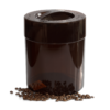 Vakuum Kaffee Aufbewahrungsbehälter in braun mit Kaffeebohnen am Boden