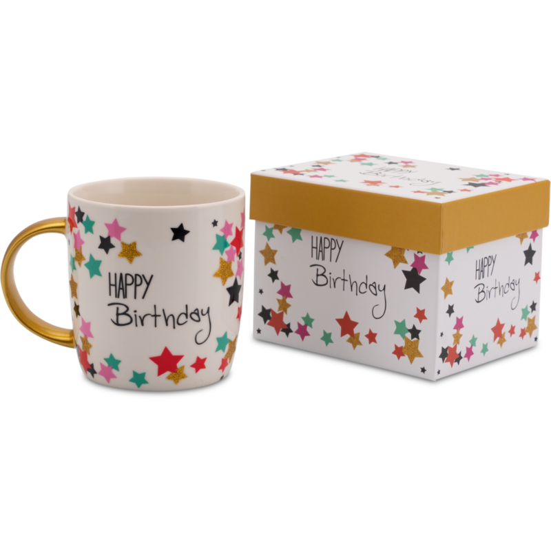 Happy Birthday Tasse mit Geschenkbox