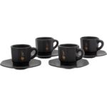 Espressotassen Set in schwarz 4-teilig von Bialetti