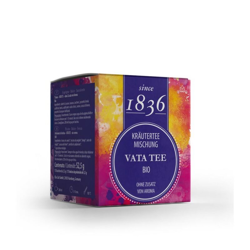 Bio Ayurveda Tee "Vata" in lila Würfelbox